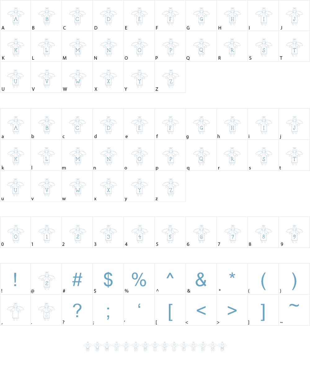 LCR Stitched by an Angel Font Character